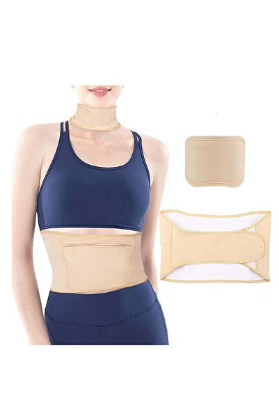 Generic Castor Oil Pack Wrap; Adjustable Reusable Organic Castor Oil Pack Kit (Waist + Neck)
