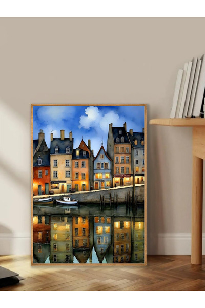 Tuba Decor Tablo dintr-o singură bucată cu rame din lemn pentru sufragerie, s...