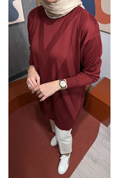 Hafel Tesettür Kadın Triko Soğuk iplik Tunik