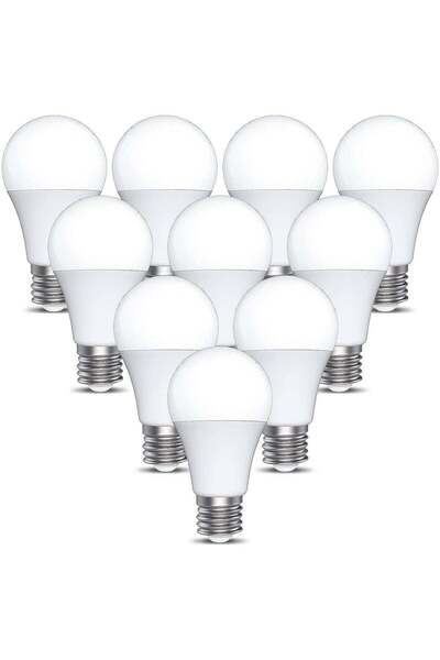 Generic 9W/12W/18W LED Light Bulb Pack of 10, Non-Dimmable, E27 Base, 6500K Daylight (Cool White)