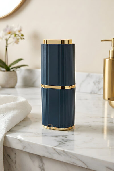 KaktüsKedi Χρυσή λεπτομερής θήκη οδοντόβουρτσας Premium - Κουτί μεταφοράς αξε...