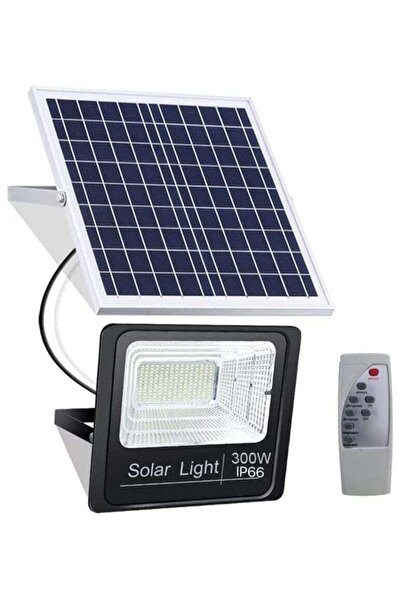 Generic Solar Flood Light - Remote Control, Dusk-to-Dawn, 6500K Daylight Whit...