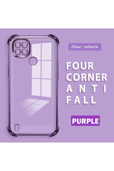 ucuc حافظة من السيليكون الشفاف المقاوم للسقوط ومتوافقة مع هاتف Realme C21