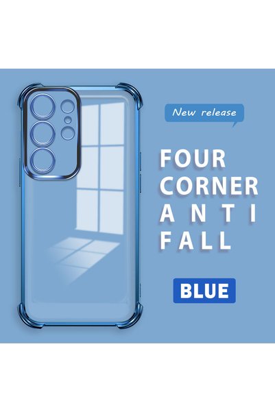 quırkshıeld Samsung Galaxy S24 Ultra Compatible Transparent Four Corner Silicone Coated Glossy Edge Case