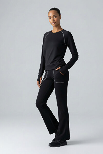 Sour Cherry Flexy İ Flared Adın Soft Winter Tights with Furry Inside