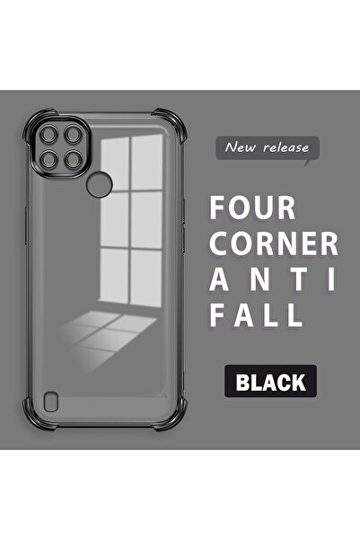 ucuc حافظة من السيليكون الشفاف مضادة للسقوط ومتوافقة مع هاتف Realme C21Y/C25Y