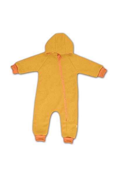 Kidizi Salopeta overall din lana fiarta dublata cu bumbac, Curry 1-2 ani, pre...