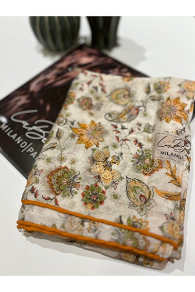 La Boutique Eşarp La Boutique Güz Serisi Organik Bambu Çiçek Desen Şal