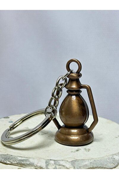 anahtarlık evreni مصباح غاز بلون برونزي معدني |   سلسلة مفاتيح معدنية 🪔