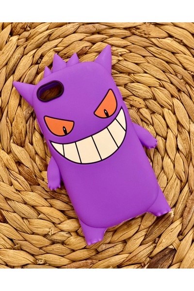 HYPERSOFT Iphone 7-8 Plus (5.5 inç) Uyumlu Pokemon Gengar Desenli Yumuşak Hamur Silikon Lüks Kılıf Kapak