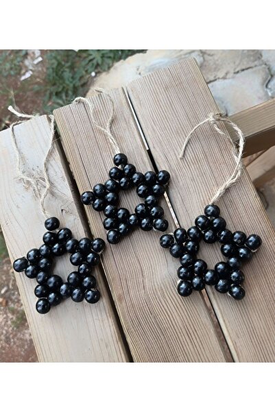 SSCglow SET DE 3 STELE DECORATIVE DE Mărgele din lemn colorate, ornamente pen...