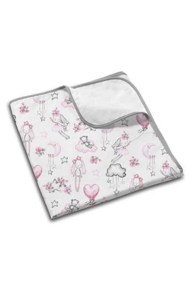 Kidizi Reusable waterproof baby bib 110x78 cm Fairy Clouds, cotton top layer