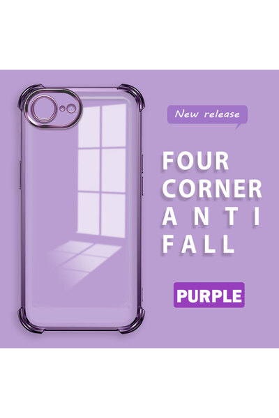 ucuc غطاء حماية شفاف من السيليكون مضاد للسقوط متوافق مع آيفون 16e بتصميم سميك...