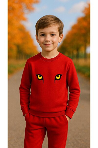 playwear Φούτερ ομάδας με στάμπα TIGER EYE για κορίτσια και αγόρια, με λαιμόκ...