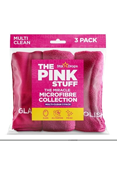 THE PINK STUFF lavete din microfibră, set de 3 bucăți diferite