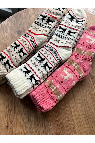 cmtgroup Women's 3-Piece Thermal Thick Winter Patterned Socks
