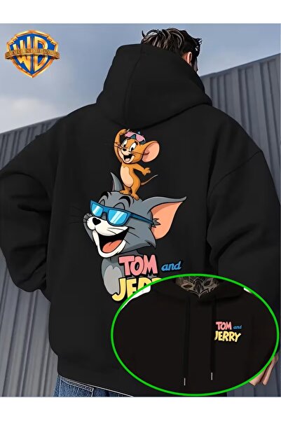 oneagılyazı Wb Men's & Women's Tom & Jerry Hoodie - Hooded Vintage Cartoon Sweatshirt,