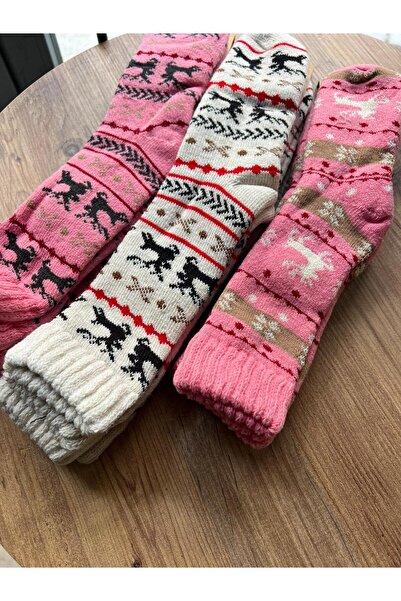 cmtgroup Women's 3-Piece Thermal Thick Winter Patterned Socks