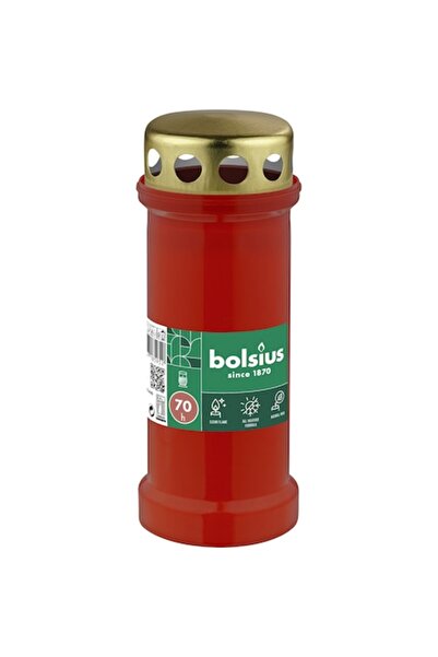 Bolsius Lumânare RC6-CAP Nr. 6 cu Capac - Roșu, 70 h