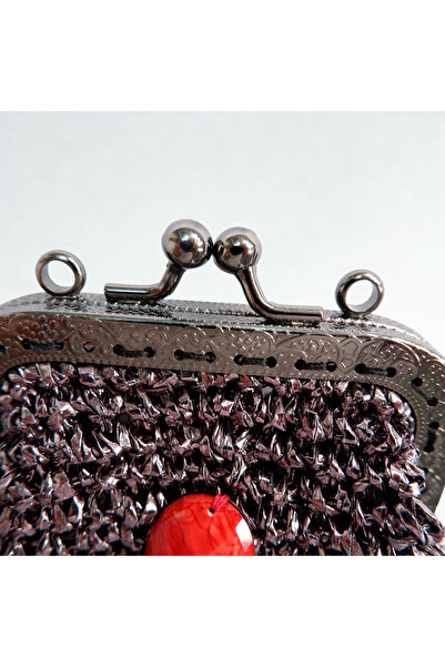 madame leman Handmade Metal Mouth Mini Bag – _Black Metallic
