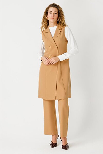 Esswaap Kadın Uzun Yelekli 3lü Takım