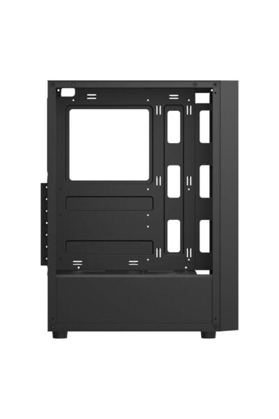 Aigo A290 USB3.0 3×12CM Fan Temperli Cam Siyah ATX Kasa (PSU Yok)