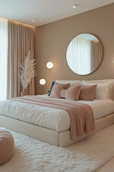 JACA Set of 2 Velvet Decorative Bed Runners & Pre-Filled Bow Pillow Throw Pillows