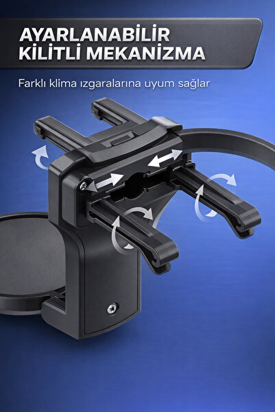CarCurtain Katlanabilir Araba İçi Bardak Tutucu – Klima Izgarasına Uyumlu, Sa...