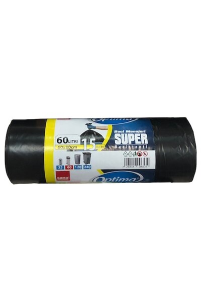 Sano Saci de gunoi Optima Super 35L, 15 buc, negri