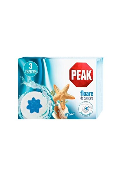Peak Rezerve de curățare pentru toaletă cu flori, Ocean, 3 x 45 g