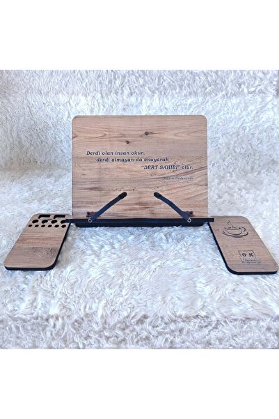 ZV Tasarım Atölyesi Kitap Okuma Standı Model 9 - Alıntı Kazımalı (Rasim Özden...