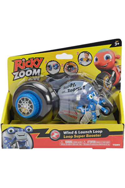 Tomy Ricky Zoom Loop Wind & Launch Motorcycle with Launcher