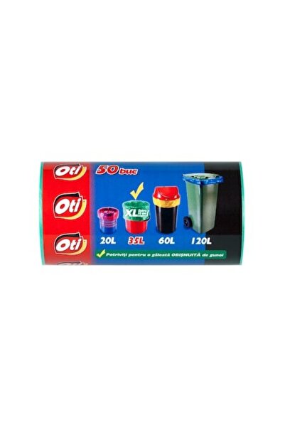 Oti Saci de gunoi SOLID, 35 L XL (lungime suplimentară 10 cm), 50 x 70 cm, 50...