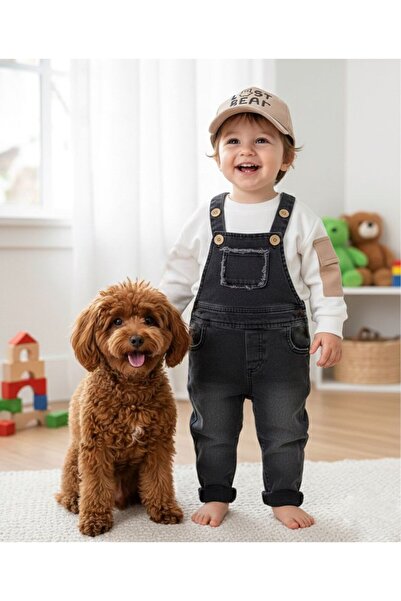 P&H BABYWEAR Crew Neck Long Sleeve and Denim Suspender Jumpsuit Baby Boy/Kids...