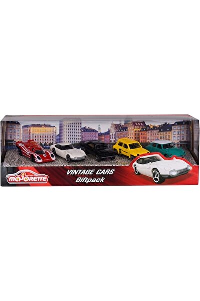 Majorette Set de 5 mașini de epocă, pachet cadou