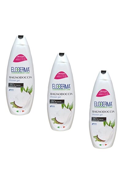 Eloderma Set 3 x Gel de duș cu lapte de cocos, 600 ml