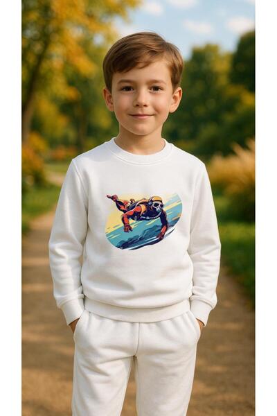 playwear Φούτερ ομάδας με στάμπα DIVER για κορίτσια και αγόρια, με λαιμόκοψη ...