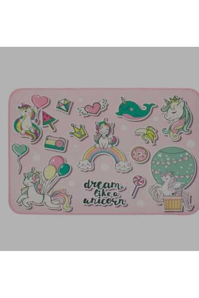 OEM Rectangular Decorative Rug Pink Unicorn 55x35cm