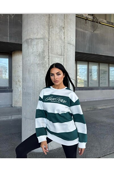 Çizgili sweatshirt