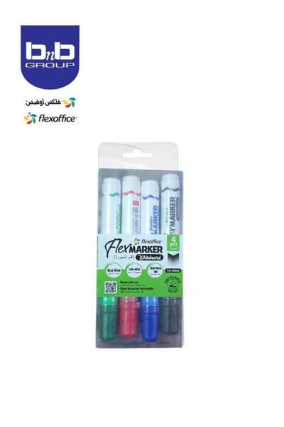 FLEXOFFICE WHITEBOARD Marker: Assortment, 4 pieces/box