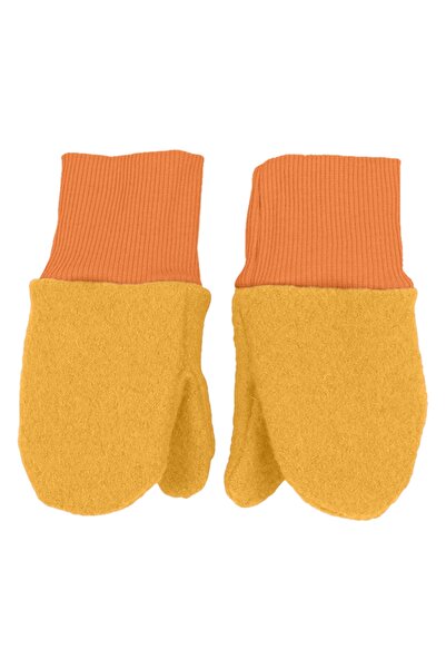 Kidizi Children's boiled wool gloves lined with cotton Curry 2-4 years
