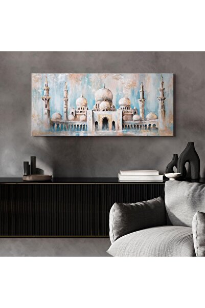 ALAYRA International لوحة أصلية للعمارة الإسلامية، رسم تجريدي لمسجد، أكريليك ...