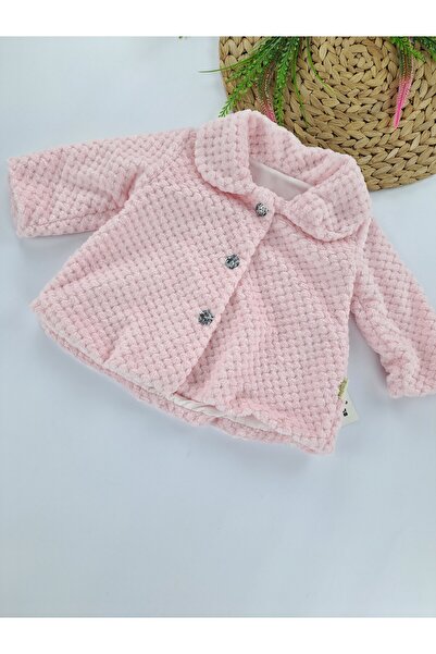 Butik Palton din lână de pluș pentru fete Grosime medie cu glugă