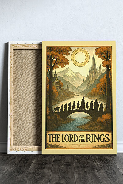 AKSU SANAT Yüzüklerin Efendisi illüstrasyon, Kanvas Tablo, Ev Ofis Duvar Deko...