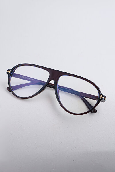 Kapin Slate Damla Retro Blue Light Protective Screen Glasses - Brown