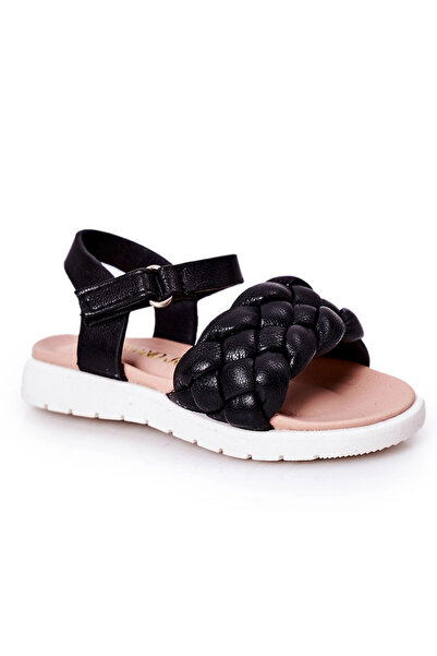 BOTO Black children's braided sandals Adella 21