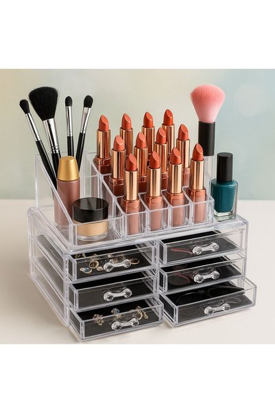 OEM Organizator Cosmetice cu 6 Sertare – Cutie Depozitare Machiaj, Rujuri, Pensule și Bijuterii