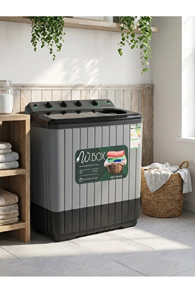 Wbox W.BOX Twin Tub Washing Machine - 10 kg - 348 kW - Black - WBTT13BLACK
