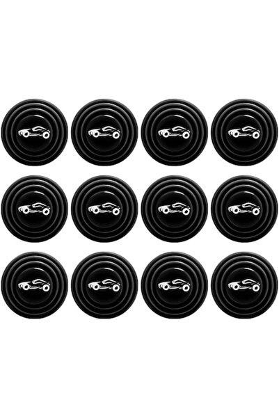OEM Set de 12 amortizoare pentru ușa mașinii, din silicon, universale, negre
