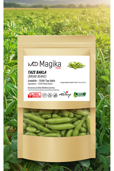 Magika Design Taze Bakla - 1 KG - Taze Hasat - Yerli Üretim - %100 Doğal, %10...